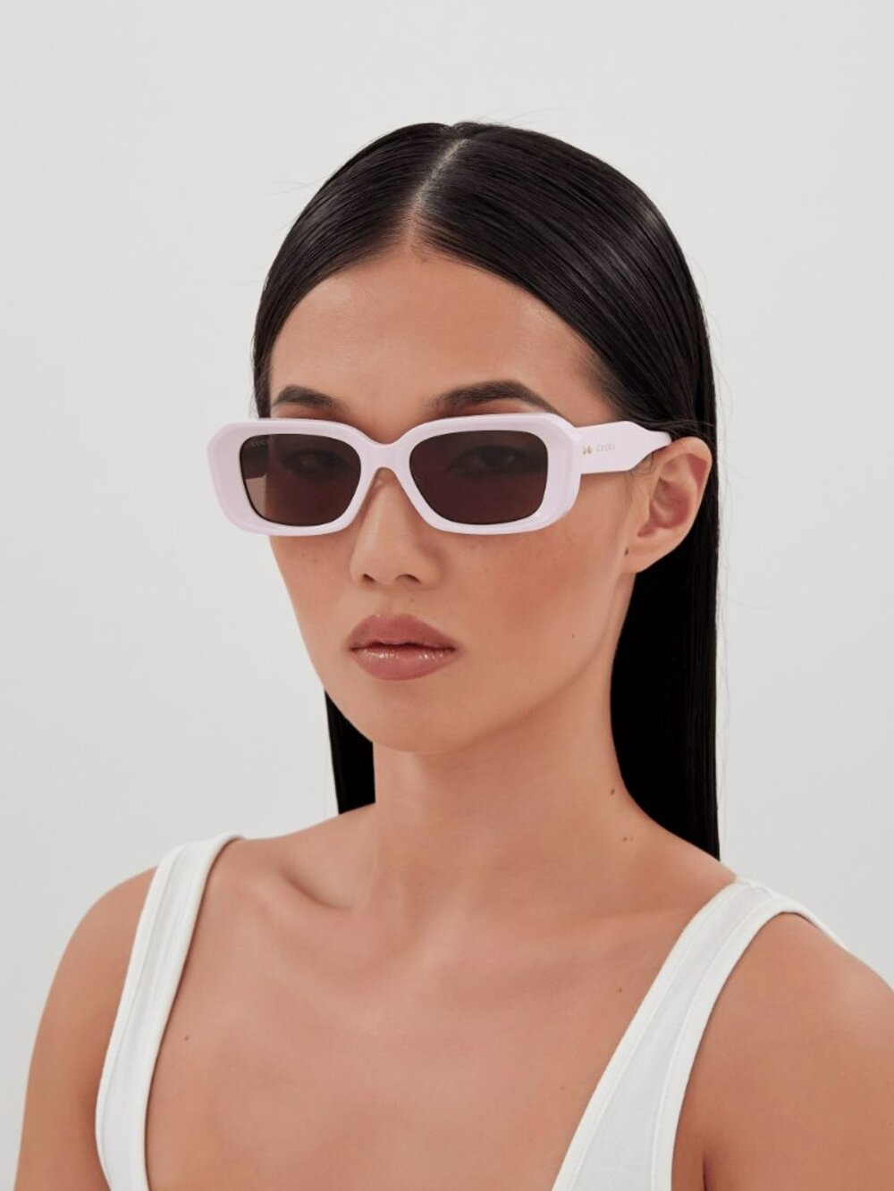 GUCCI GG1531SK 003 PINK RECTANGLE SUNGLASSES